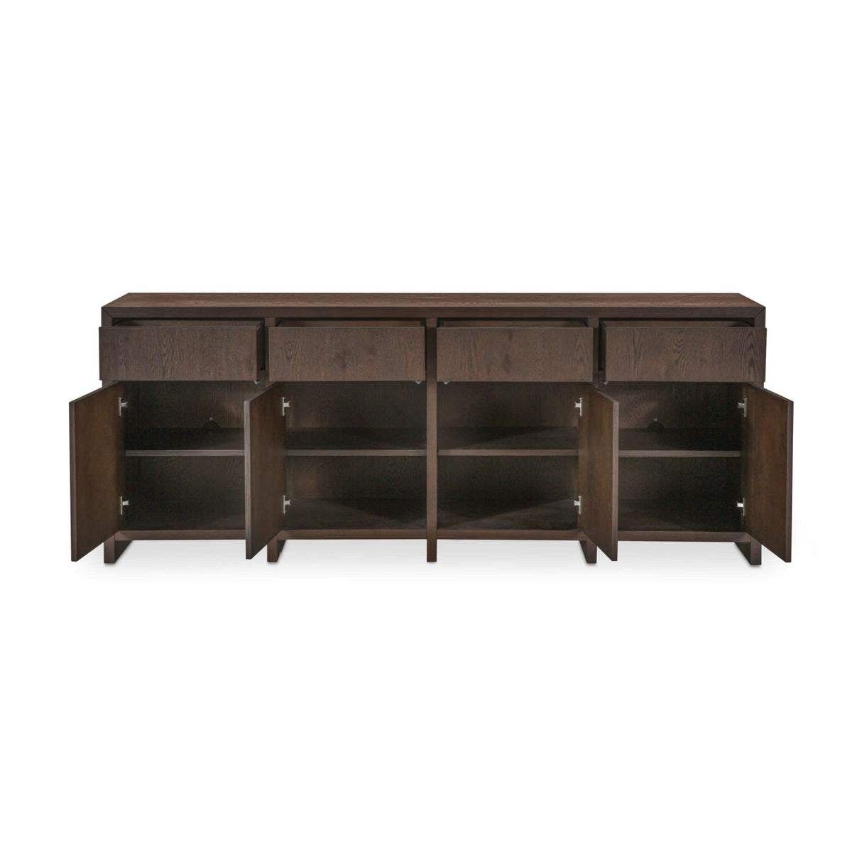 Brown Oak 4-Door Sideboard | Novi Living Jenson