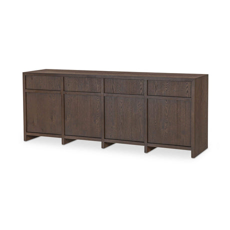 Brown Oak 4-Door Sideboard | Novi Living Jenson
