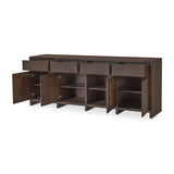 Brown Oak 4-Door Sideboard | Novi Living Jenson