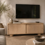 Modern European furniture - Oak Sliding-Door Media Unit - www.oroa.com