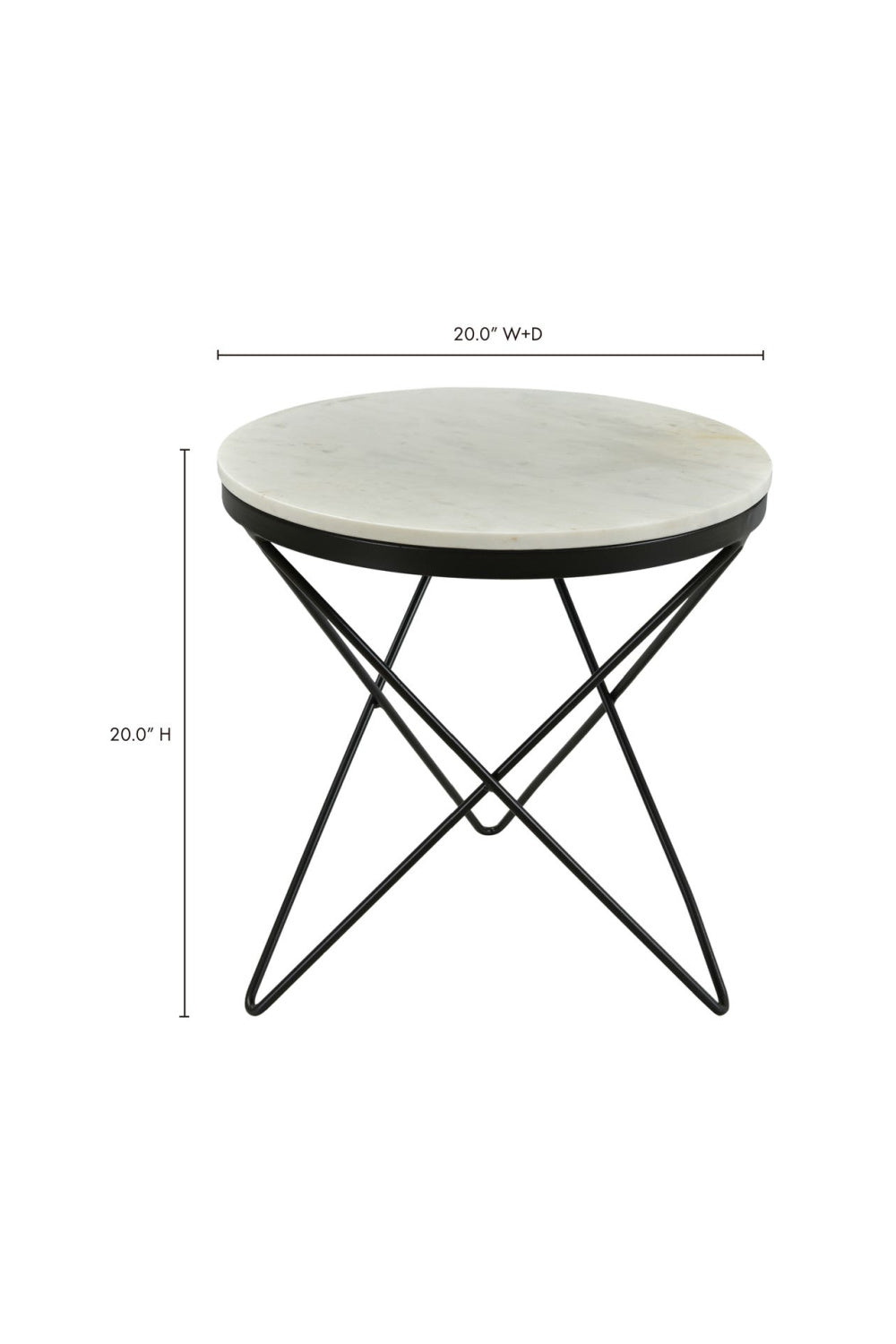 Round Marble Side Table | Novi Living Haley | Oroa.com