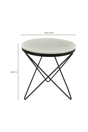 Round Marble Side Table | Novi Living Haley | Oroa.com