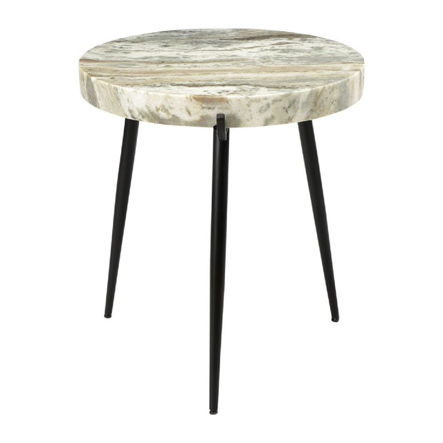 Modern European furniture - Iron Base Marble Accent Table - www.oroa.com