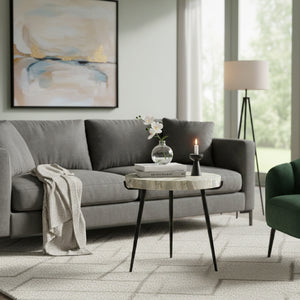 Modern European furniture - Iron Base Marble Accent Table - www.oroa.com