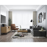 Modern European furniture - Iron Base Marble Accent Table - www.oroa.com