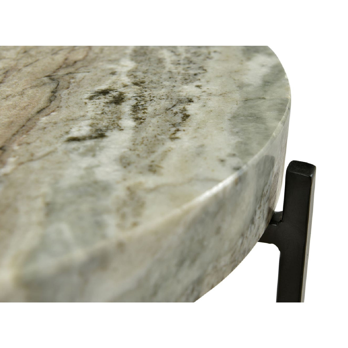 Modern European furniture - Round Natural Marble Accent Table - www.oroa.com