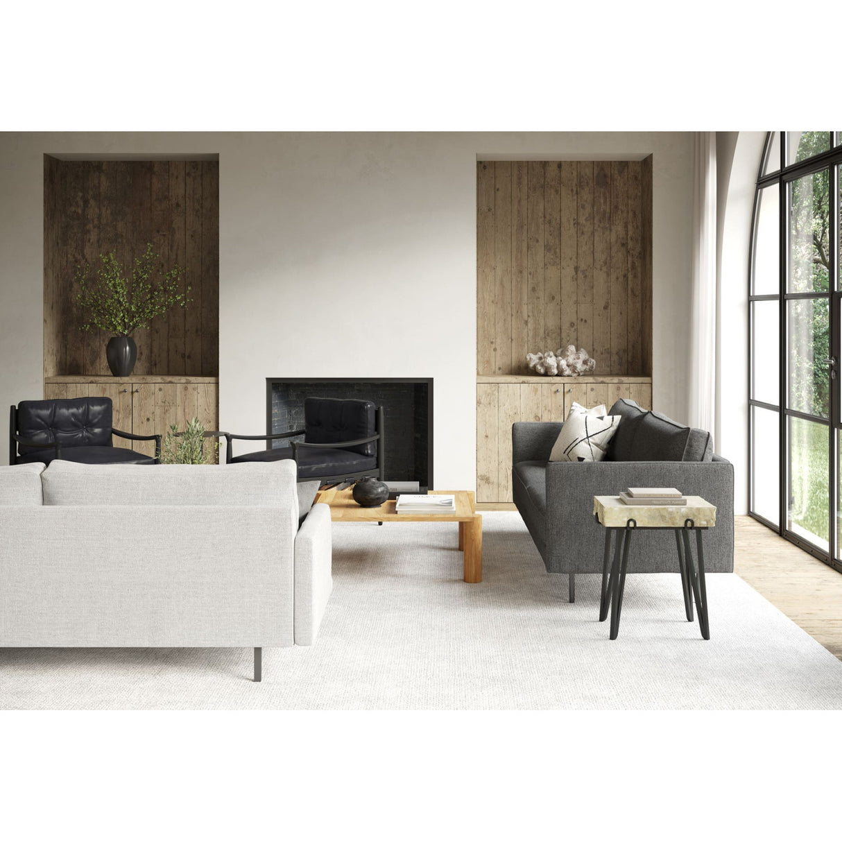 Modern European furniture - Natural Marble Accent Table - www.oroa.com