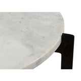 Modern European furniture - White Marble 2-Layer Accent Table - www.oroa.com