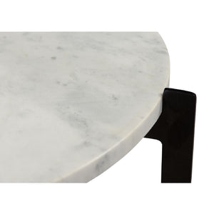Modern European furniture - White Marble 2-Layer Accent Table - www.oroa.com