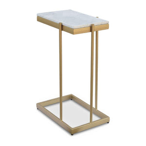   Modern European furniture - Gold-Framed Marble Side Table - www.oroa.com | Oroa.com
