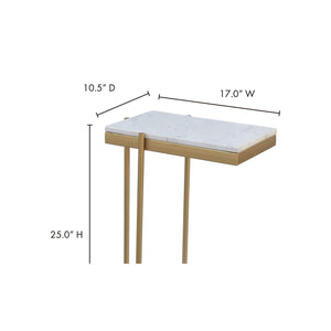   Modern European furniture - Gold-Framed Marble Side Table - www.oroa.com | Oroa.com