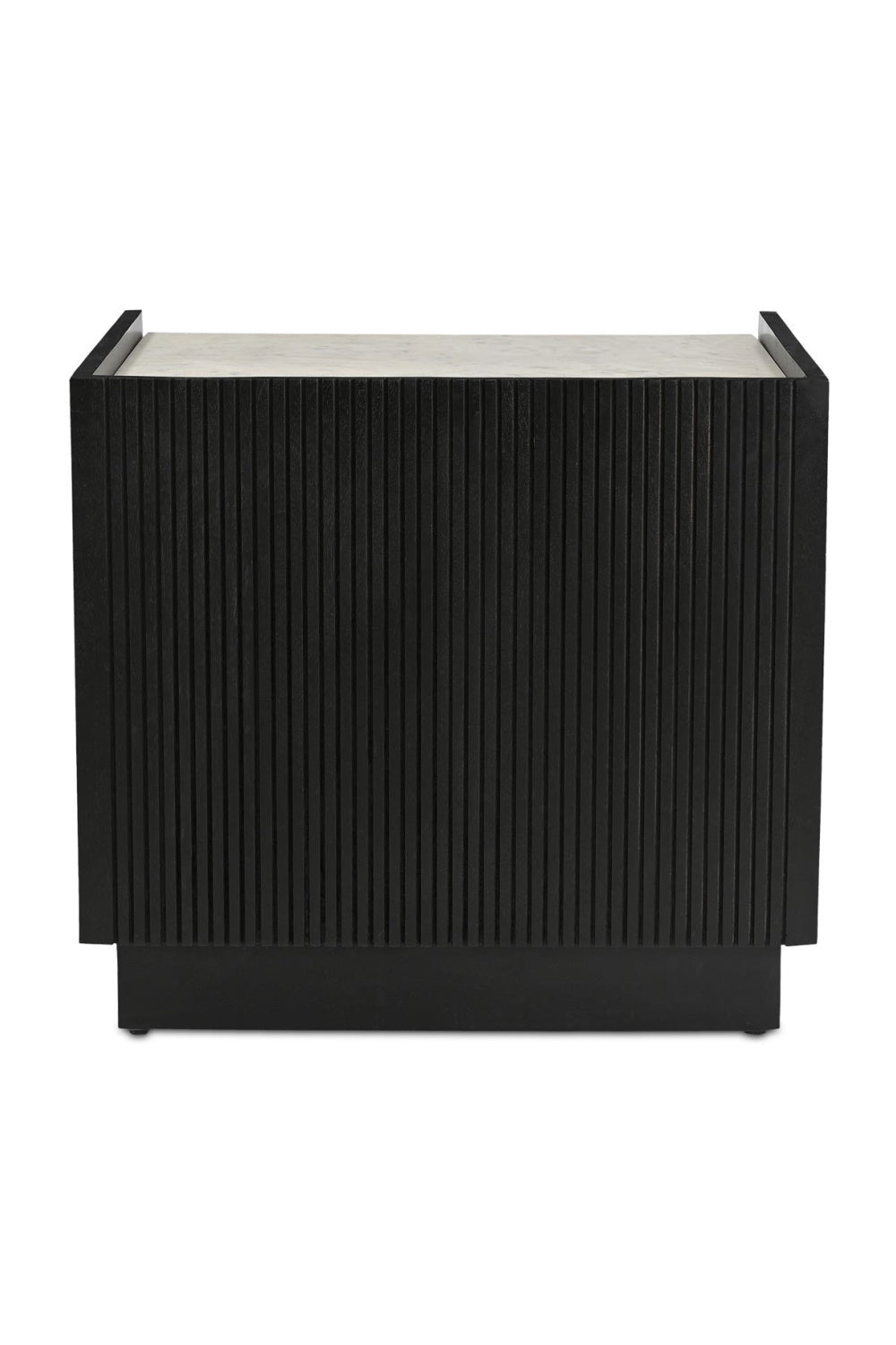 Modern European furniture - Marble Top Black Nightstand - www.oroa.com