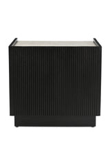 Modern European furniture - Marble Top Black Nightstand - www.oroa.com