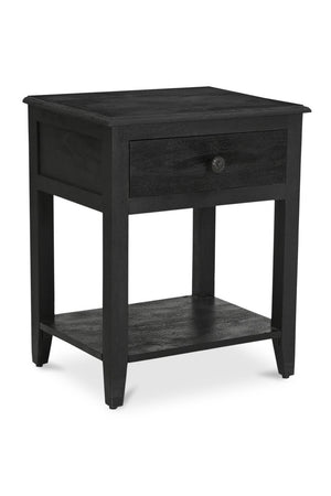 Modern European furniture - Antique Black 1-Drawer Nightstand - www.oroa.com