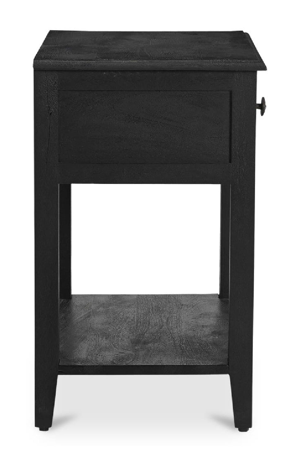 Modern European furniture - Antique Black 1-Drawer Nightstand - www.oroa.com