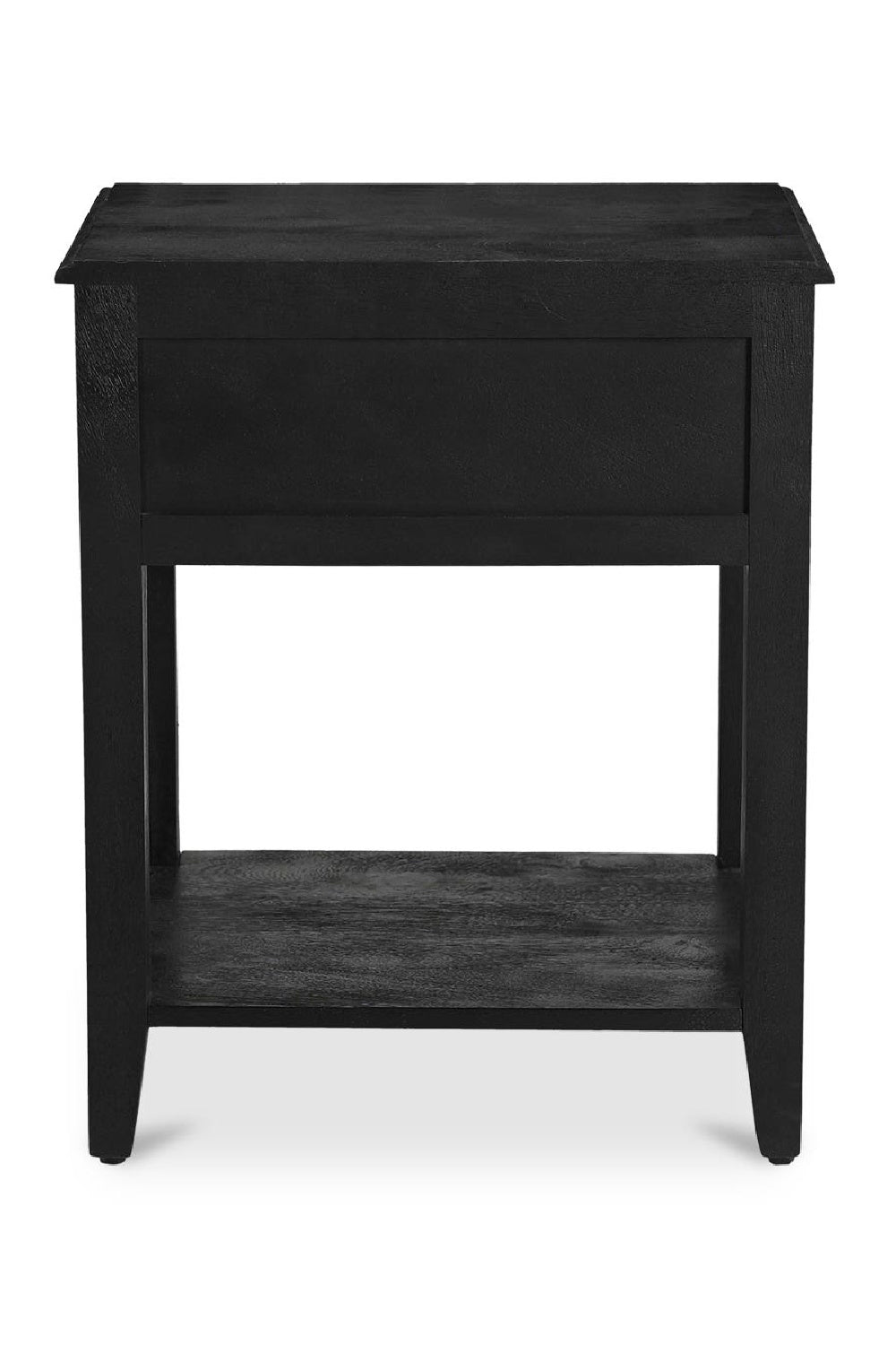 Modern European furniture - Antique Black 1-Drawer Nightstand - www.oroa.com