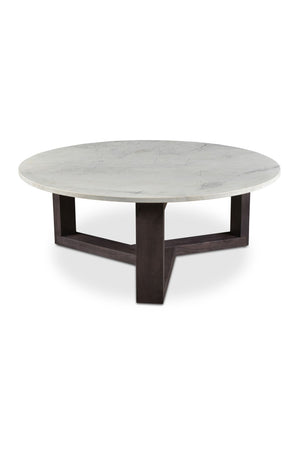 Wooden Base Marble Coffee Table | Novi Living Jinxx