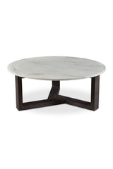 Modern European furniture - Wooden Base Marble Coffee Table - www.oroa.com