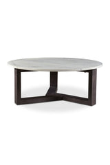 Modern European furniture - Wooden Base Marble Coffee Table - www.oroa.com