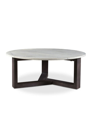 Wooden Base Marble Coffee Table | Novi Living Jinxx