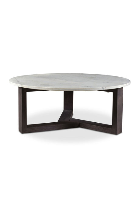 Modern European furniture - Wooden Base Marble Coffee Table - www.oroa.com