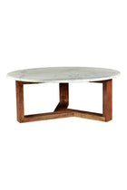 Modern European furniture - Wooden Base Marble Coffee Table - www.oroa.com