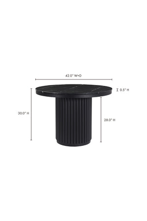 Pillar Base Marble Dining Table | Novi Living Tower | Oroa.com