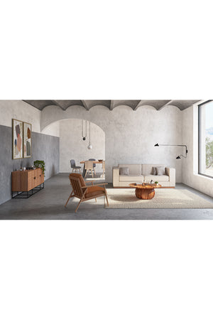 Modern European furniture - Natural Acacia Round Coffee Table - www.oroa.com