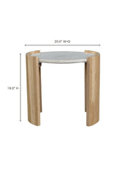 Modern European furniture - White Oak Round Side Table - www.oroa.com