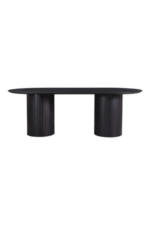 Modern European furniture - Black Acacia Wood Dining Table - www.oroa.com
