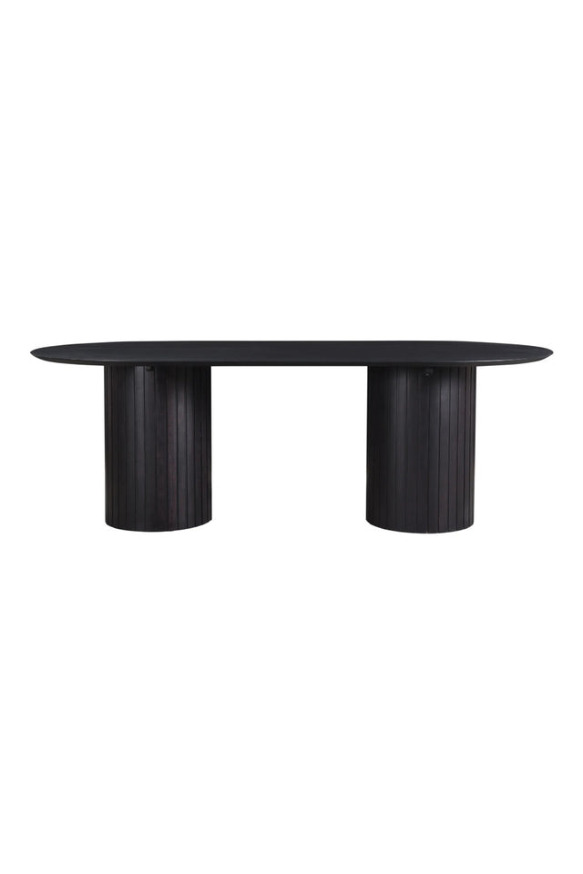 Modern European furniture - Black Acacia Wood Dining Table - www.oroa.com