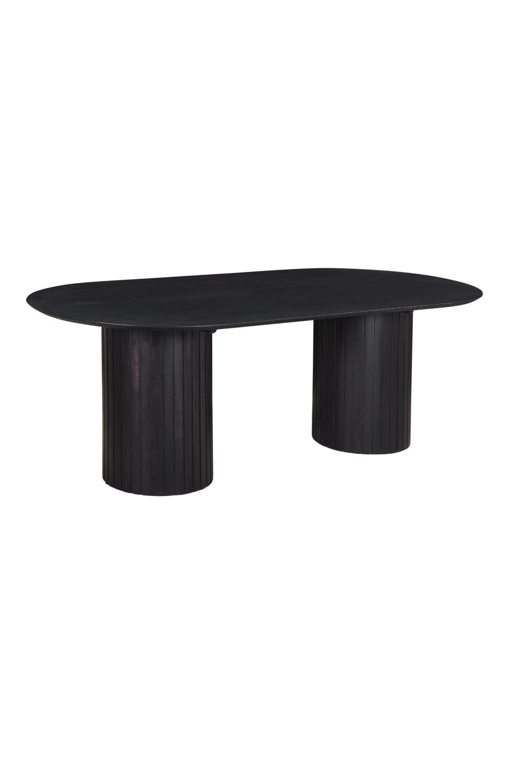 Modern European furniture - Black Acacia Wood Dining Table - www.oroa.com