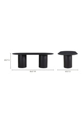 Modern European furniture - Black Acacia Wood Dining Table - www.oroa.com