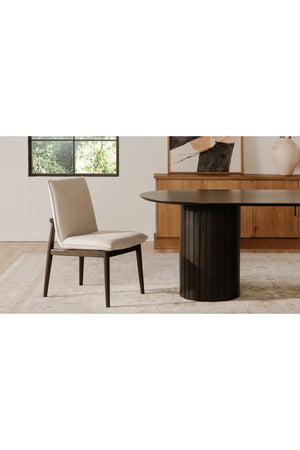 Modern European furniture - Black Acacia Wood Dining Table - www.oroa.com