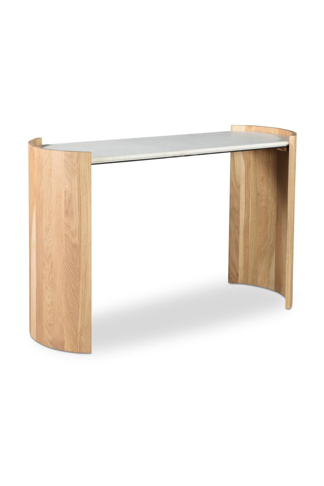 Modern European furniture - White Marble Console Table - www.oroa.com
