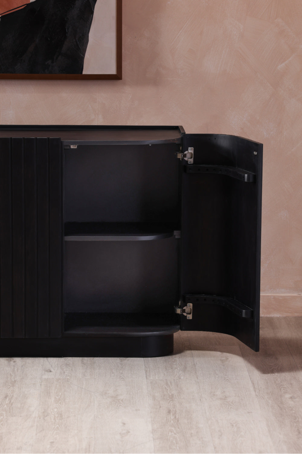Modern European furniture - Black Acacia 4-Door Sideboard - www.oroa.com