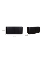 Modern European furniture - Black Acacia 4-Door Sideboard - www.oroa.com
