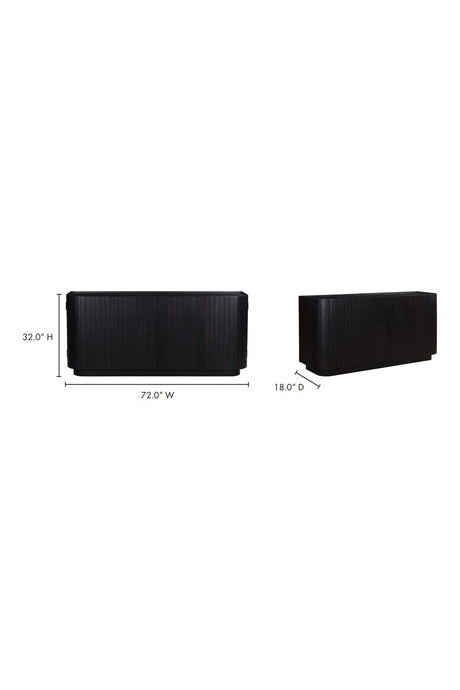 Modern European furniture - Black Acacia 4-Door Sideboard - www.oroa.com