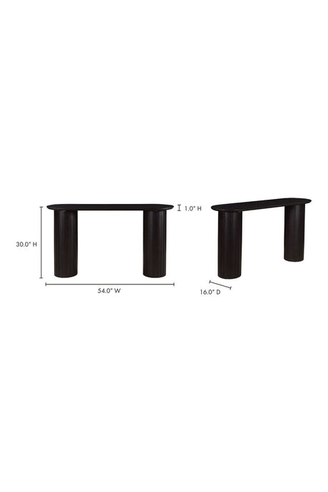 Modern European furniture - Black Acacia Console Table - www.oroa.com