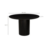 Modern European furniture - Black Acacia Round Dining Table - www.oroa.com