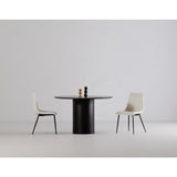 Modern European furniture - Black Acacia Round Dining Table - www.oroa.com