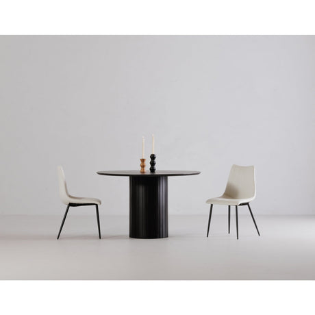 Modern European furniture - Black Acacia Round Dining Table - www.oroa.com