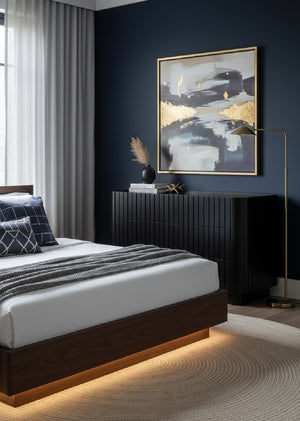 Modern European furniture - Black Acacia 6-Drawer Dresser - www.oroa.com