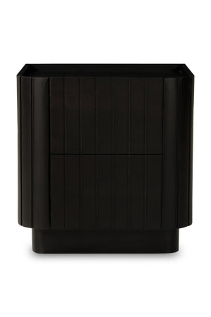 Modern European furniture - Black Acacia 2-Drawer Nightstand - www.oroa.com