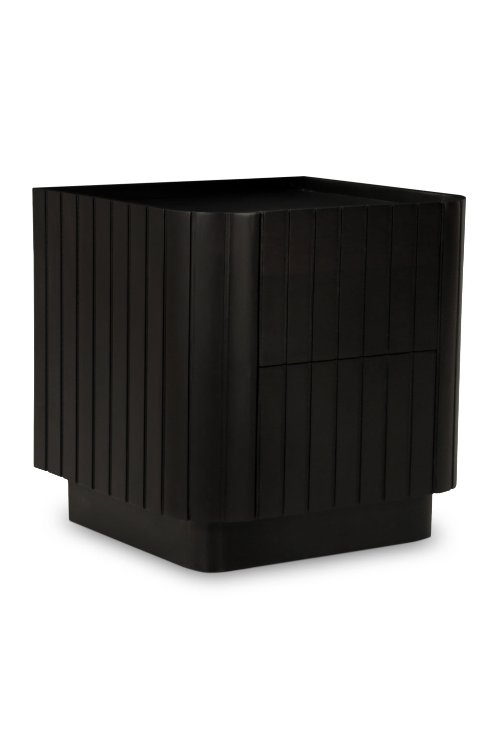 Modern European furniture - Black Acacia 2-Drawer Nightstand - www.oroa.com