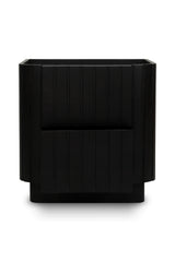 Modern European furniture - Black Acacia 2-Drawer Nightstand - www.oroa.com