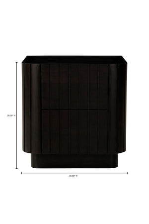 Modern European furniture - Black Acacia 2-Drawer Nightstand - www.oroa.com