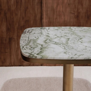 Modern European furniture - Green Onyx Marble Coffee Table - www.oroa.com
