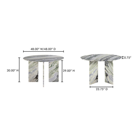Modern European furniture - Green Onyx Marble Dining Table - www.oroa.com