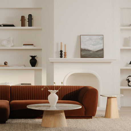 Modern or European furniture - Round Marble Accent Table - www.oroa.com